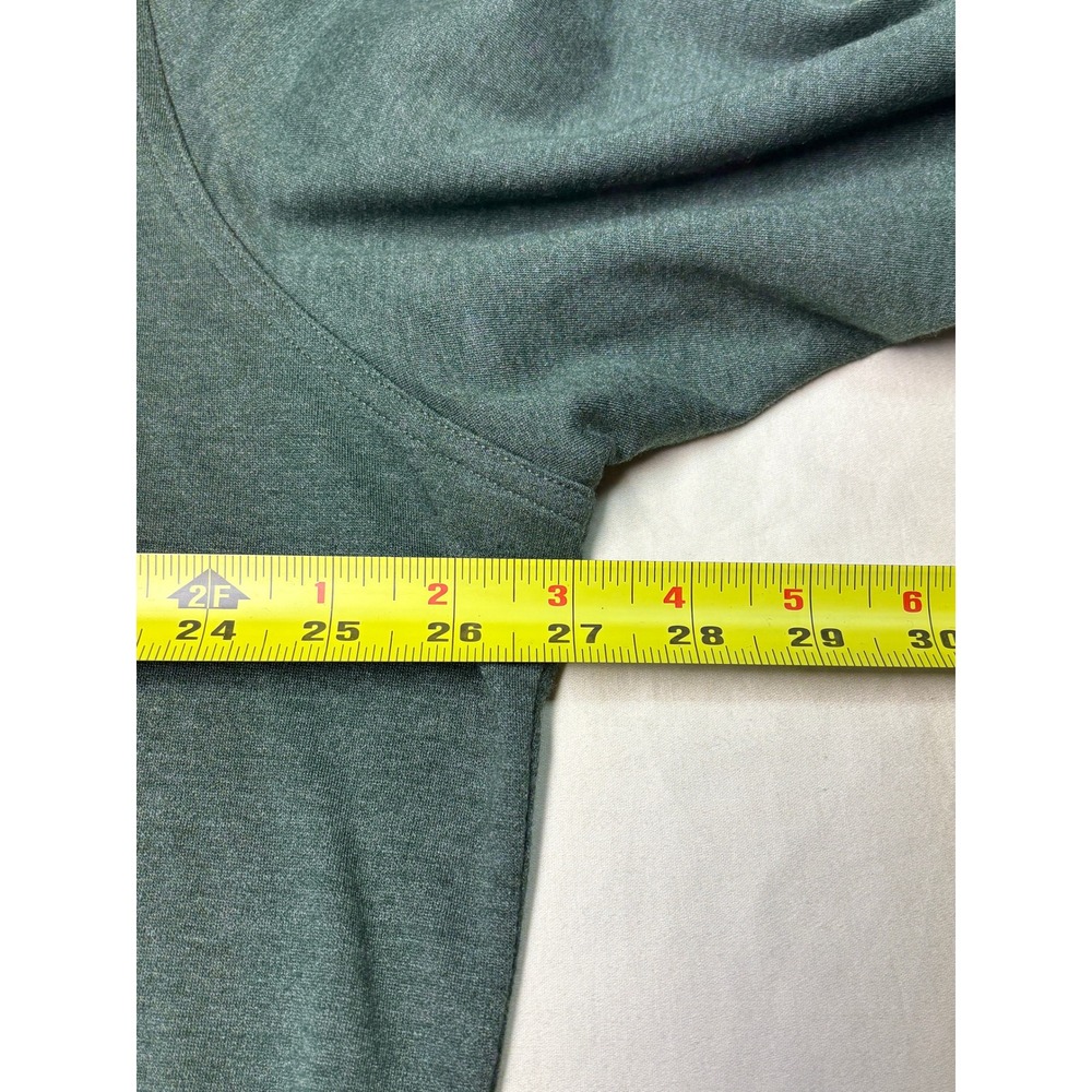 David Donahue Men's Green Heather 1/4 Zip Pullover Sweatshirt‎ XXL - Picture 6 of 7